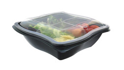 Salatschale Wave 82361 (PNL), 750 ml, APET, 196 x 196 x 46 mm, schwarz