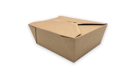 Kartonfaltbox, 1.250 ml, L 152 mm x B 120 mm x H 63 mm, rechteckig, ungeteilt, Kraftpapier/PE, braun