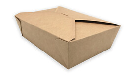 Kartonfaltbox, 1.990 ml, L 197 mm x B 140 mm x H 65 mm, rechteckig, ungeteilt, Kraftpapier/PE, braun