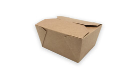 Kartonfaltbox, 750 ml, L 113 mm x B 90 mm x H 63 mm, rechteckig, ungeteilt, Kraftpapier/PE, braun