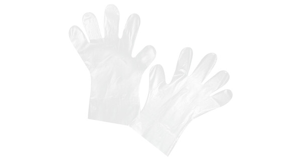 PE-Handschuhe Basic Line, L, transparent, unsteril, 236 mm Länge, A-Nr.: 97484 - 01