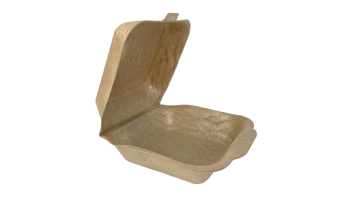 Thermo-Menübox to go, EPP, 150 x 150 x 72 mm, beige, ungeteilt, RECYCLE ME, A-Nr.: 96564 - 01