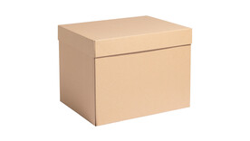 Versandkarton Eco Cool Box Kartonschachtel mit Deckel für gekühlten Versand, L 400 mm x B 300 mm x H 300 mm, Qualität: B-Welle, braun, flach angeliefert, Komponenten, A-Nr.: 10768 - 01