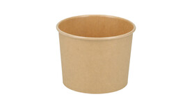 Suppenbecher, 350 ml, Ø 96 mm, 69 mm, Karton/PLA, braun, VERIVE, A-Nr.: 11346 - 01