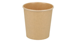 Suppenbecher, 470 ml, Ø 96 mm, 98 mm, Karton/PLA, braun, VERIVE