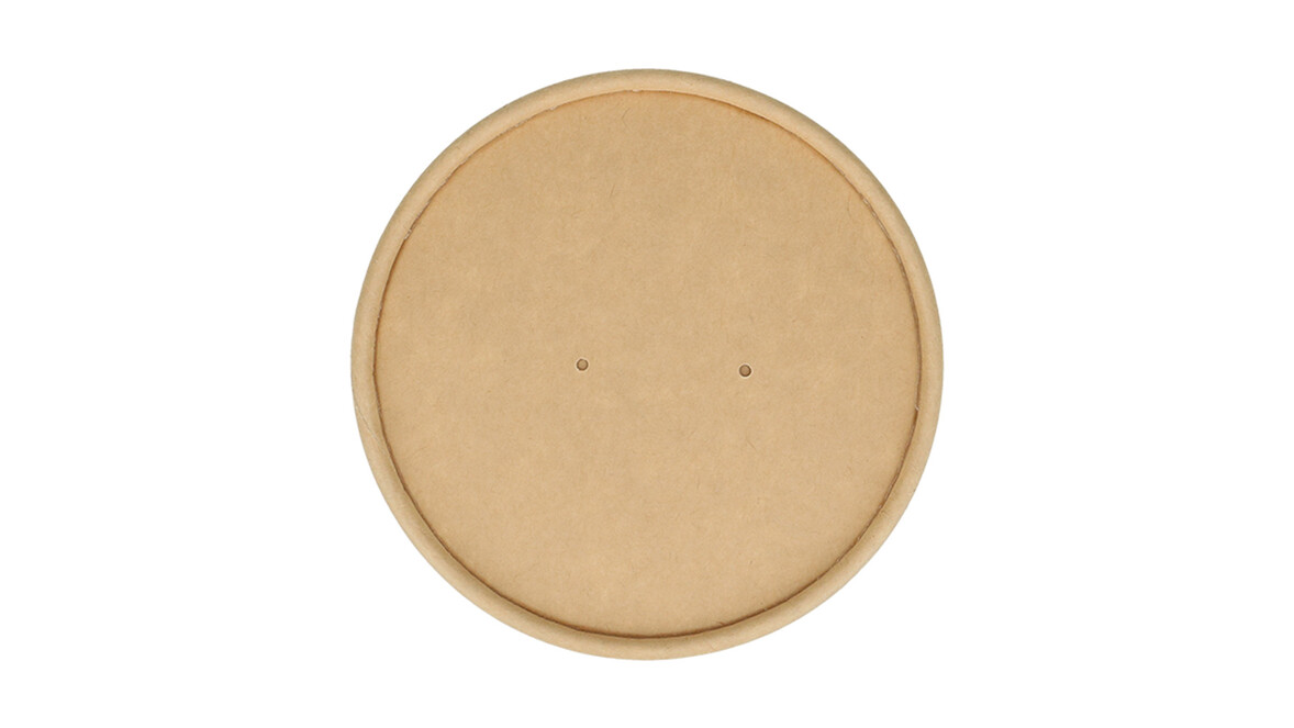 Stülpdeckel, Ø 96 mm, Karton/PLA, braun, VERIVE, A-Nr.: 11350 - 02