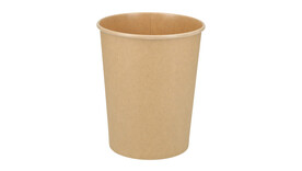 Suppenbecher, 950 ml, Ø 115 mm, 137 mm, Karton/PLA, braun, VERIVE, A-Nr.: 11348 - 01