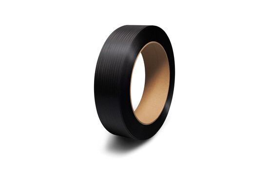 Umreifungsband PP, Format: 12 mm x 0,73 mm, Rollenlänge: 2.000 lfm, schwarz, Kern: 406 mm