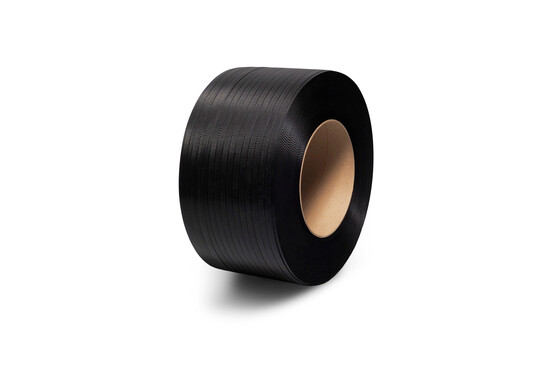 Umreifungsband PP, Format: 12 mm x 0,55 mm, Rollenlänge: 3.000 lfm, schwarz, Kern: 200 mm