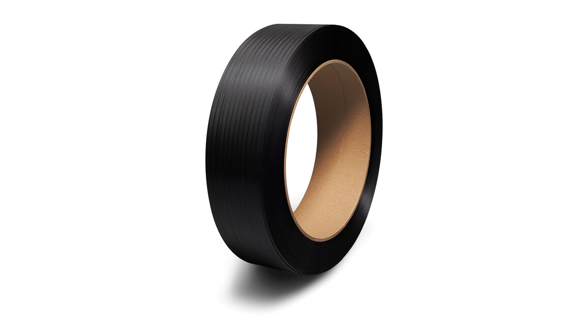Umreifungsband PP, Format: 12,7 mm x 0,8 mm, Rollenlänge: 2.000 lfm, schwarz, Kern: 406 mm