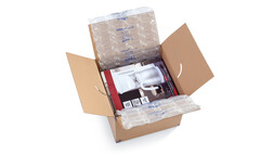 Folie für Luftpolsterbeutelsystem AIRmove 2 Cushion &quot;M&quot;, HDPE, Rollenbreite: 400 mm, Rollenlänge: 350 lfm, Abreißperforation: alle 250 mm