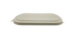Deckel für Menüschale to go, Bagasse, 269 x 139 x 16 mm, natur, FAIRPAC