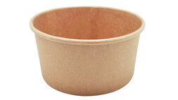 Menüschale to go, 1.300 ml, Ø 185 mm, 70 mm, Karton/PP, braun, A-Nr.: 11009 - 01