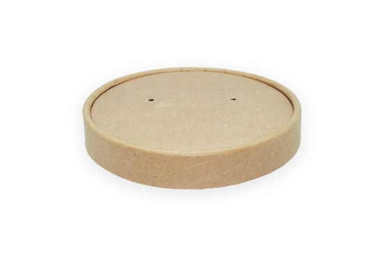 Stülpdeckel für Schale rund, Ø 150 mm, rund, Kraftpapier/PP, braun