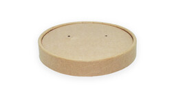 Stülpdeckel für Menüschale to go, Ø 185 mm, Karton/PP, braun