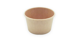 Dressingbecher / Eisbecher, 75 ml, Ø 75 mm, 48 mm, Karton/PLA, braun, FAIRPAC