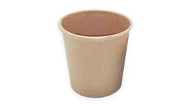 Suppenbecher, 470 ml, Ø 96 mm, H 93 mm, rund, Kraftpapier/PE, braun