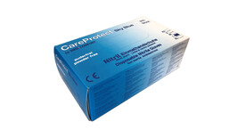 Handschuhe CareProtect Blue, Größe XS, puderfrei, blau, unsteril, Qualität: Nitril, Fingerspitzen angeraut