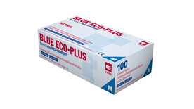 Handschuhe Blue Eco Plus, Größe XL, puderfrei, blau, unsteril, Qualität: Nitril, Fingerspitzen angeraut, AQL 1,5, >= 240 mm lang