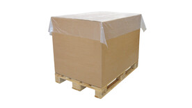 Abdeckfolie, LDPE, 25 my, Breite: 1.200 mm, Rollenlänge: ca. 400 lfm, transparent, unbedruckt, perforiert zu 250 Stk./Rolle, alle 1.600 mm