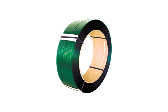 Umreifungsband PET, Format: 15,5 mm x 0,9 mm, Rollenlänge: 1.500 lfm, grün, Kern: 406 mm
