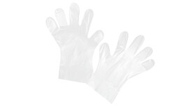 PE-Handschuhe, transparent, geprägt