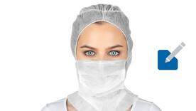 Astronautenhaube mit Mundschutz, Einheitsgröße, PP-Vlies, blau, A-Nr.: 13589 - 01