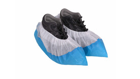 Überschuhe Premium, PP/CPE, 25 my, blau/weiß, A-Nr.: 13614 Überschuhe Premium, PP/CPE, 25 my, blau/weiß, A-Nr.: 13614 - 01