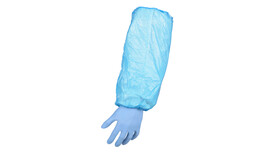 Ärmelschoner Classic, Qualität: PE, light 18 my, blau, ca. 40 cm lang