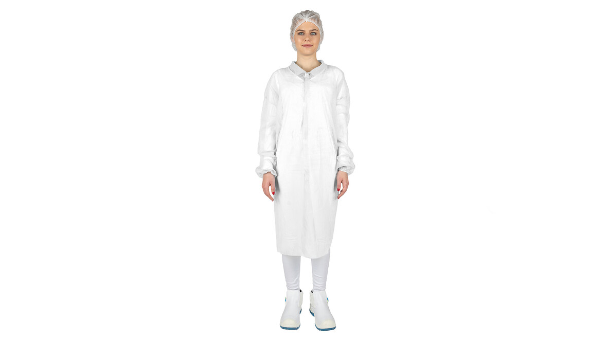 Besuchermantel, Größe XXXL, PP Vlies, weiß, A-Nr.: 13720 Besuchermantel, Größe XXXL, PP Vlies, weiß, A-Nr.: 13720 - 01