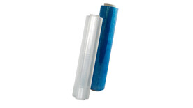 Handstretchfolie Prime Source 17 my (transparent: innen haftend - außen glatt; blau: beidseitig haftend &amp; lebensmittelecht)