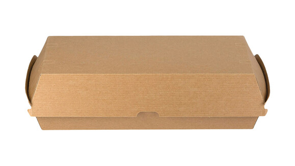 Klappbox, 290 x 170 x 85 mm, Kraftpapier, natur, mit anhängendem Deckel, FAIRPAC, A-Nr.: 11344 - 02