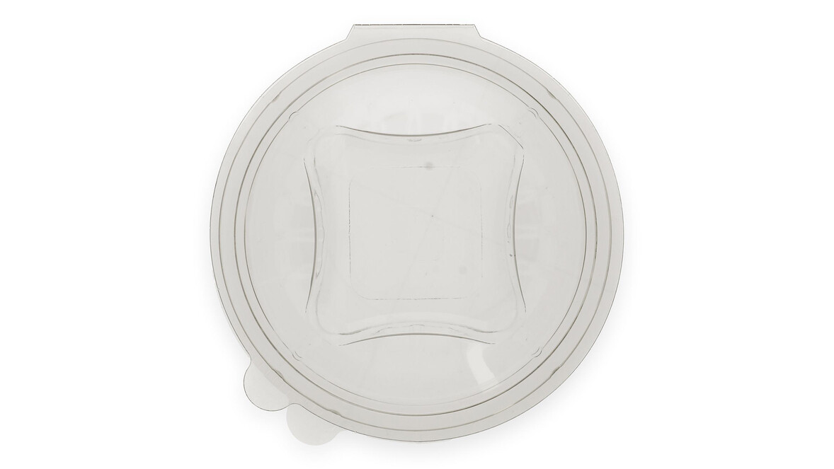 Klappbox, 600 ml, Ø 175 mm, 85 mm, RPET, transparent, mit anhängendem Deckel, Verive, A-Nr.: 80434 Klappbox, 600 ml, Ø 175 mm, 85 mm, RPET, transparent, mit anhängendem Deckel, Verive, A-Nr.: 80434 - 02