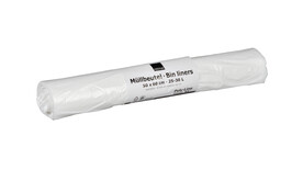 Müllsack 30 Liter, LDPE, transparent-weiß