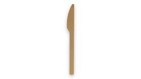 Mehrweg-Messer, Verbundstoff aus Holzfasern/PLA, natur, VERIVE