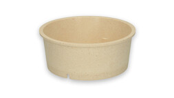 Mehrweg-Menüschale, 650 ml, Ø 150 mm, 60 mm, Verbundstoff aus Holzfasern/PP, natur, VERIVE, A-Nr.: 14925 - 01