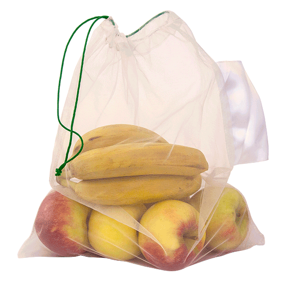 Meier Verpackungen - Netzbeutel, wiederverwendbar, waschbar, Obstbeutel, Gemüsebeutel, Netztragetaschen, Netz-Tragetaschen