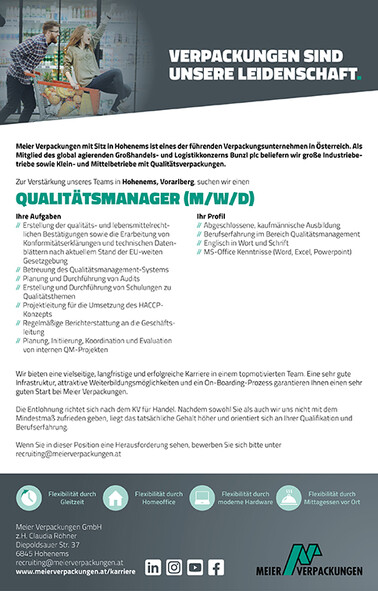 Qualitätsmanagement (QM), Hohenems, Vorarlberg, Österreich