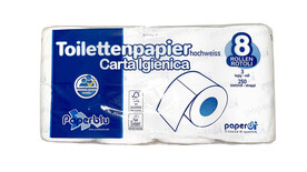 Toilettenpapier Kleinrolle, T4, 3-lagig, hochweiß, Zellstoff, A-Nr.: 16002 - 01