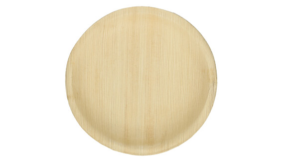 Einwegteller, Palmblatt, Ø 240 mm, 20 mm, natur, VERIVE, A-Nr.: 16535 - 01