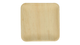 Einwegteller, Palmblatt, 180 x 180 x 30 mm, natur, VERIVE, A-Nr.: 16532 - 01