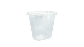 Feinkostbecher mit Deckel im Kombipack, 500 ml, 108 x 82 x 105 mm, PP, transparent, A-Nr.: 97130 - 01