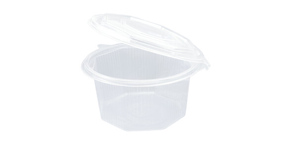 Haushaltsbox, 1.000 ml, 160 x 160 x 81 mm, PP, transparent, ungeteilt, mit anhängendem Deckel, A-Nr.: 90094 - 01