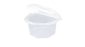 Haushaltsbox, 1.000 ml, 160 x 160 x 81 mm, PP, transparent, ungeteilt, mit anhängendem Deckel, A-Nr.: 90094 - 01