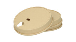 Deckel, Ø 90 mm, Bambuspapier/wasserbasierte Beschichtung, braun, FSC zertifiziert, VERIVE, A-Nr.: 14008 - 01