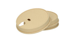Deckel, Ø 80 mm, Bambuspapier/wasserbasierte Beschichtung, braun, FSC zertifiziert, VERIVE, A-Nr.: 14007 - 01