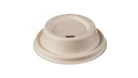 Deckel für Coffee to go, Bagasse, Ø 80 mm, naturfarben, A-Nr.: 14612 - 01