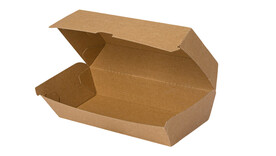 Klappbox, 210 x 70 x 75 mm, Kraftpapier, natur, mit anhängendem Deckel, A-Nr.: 14169 - 01