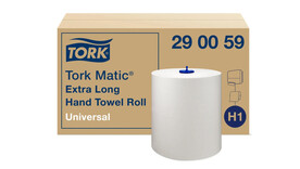 Rollenhandtuch Tork Matic® extra lange Rolle, H1, 1-lagig, weiß, Universal, 6 Rollen/Karton, A-Nr.: 15988 - 01
