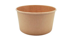 Menüschale to go, 1.000 ml, Ø 165 mm, 70 mm, Karton/PE, braun, A-Nr.: 15962 - 01